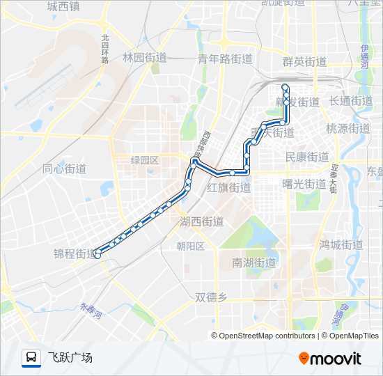 公交221夜班车路的线路图