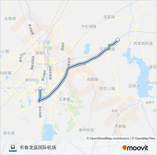 公交机场巴士3号路的线路图