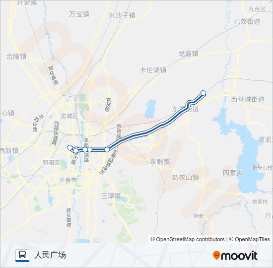 公交机场巴士一号路的线路图