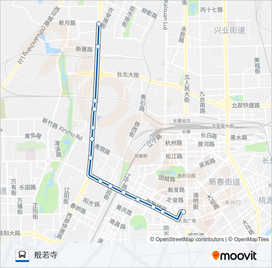 公交22(322)路的线路图