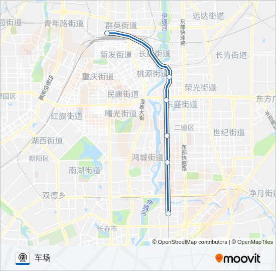 地铁轻轨4号路的线路图