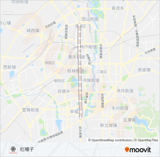 1号线路线 日程 站点和地图 红嘴子