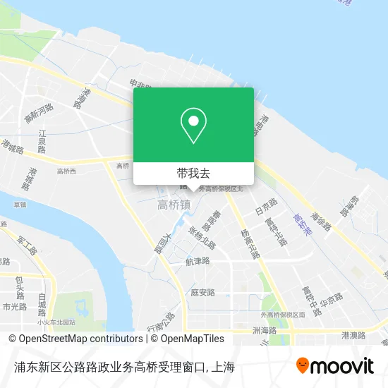 浦东新区公路路政业务高桥受理窗口地图