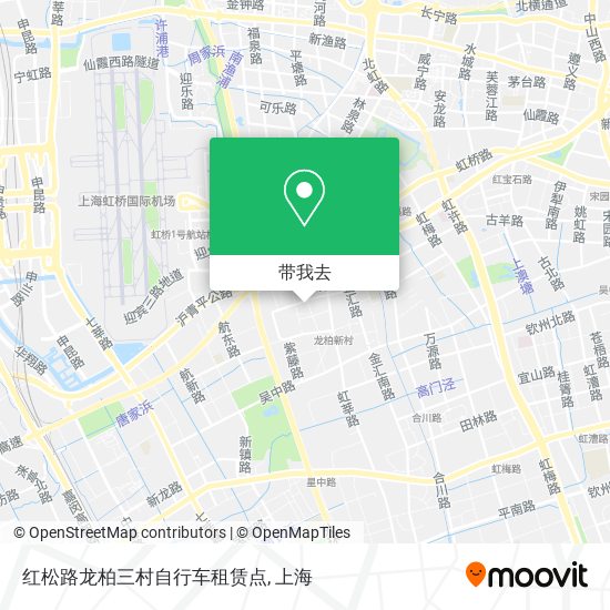 红松路龙柏三村自行车租赁点地图