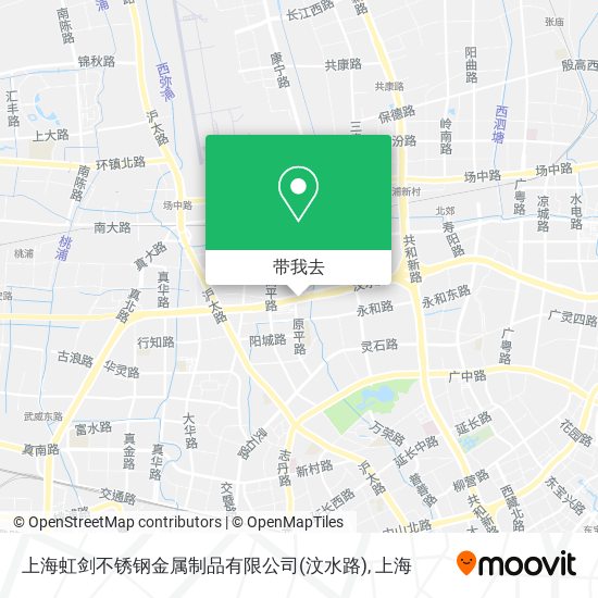上海虹剑不锈钢金属制品有限公司(汶水路)地图