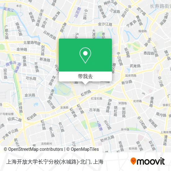上海开放大学长宁分校(水城路)-北门地图