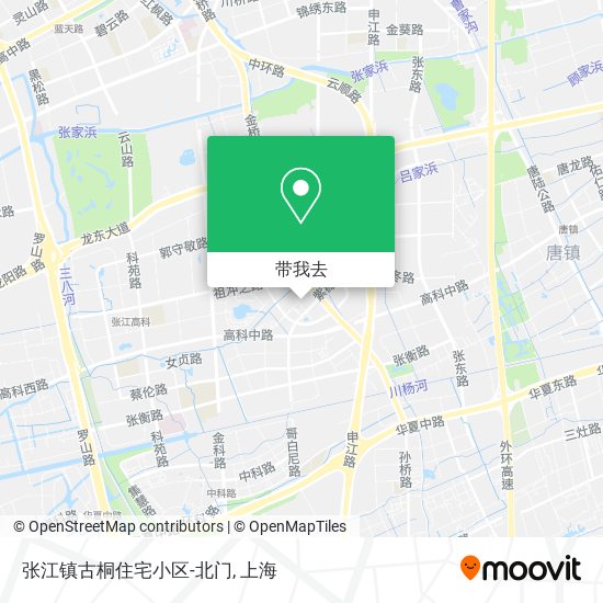 张江镇古桐住宅小区-北门地图
