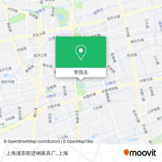 上海浦东前进钢家具厂地图