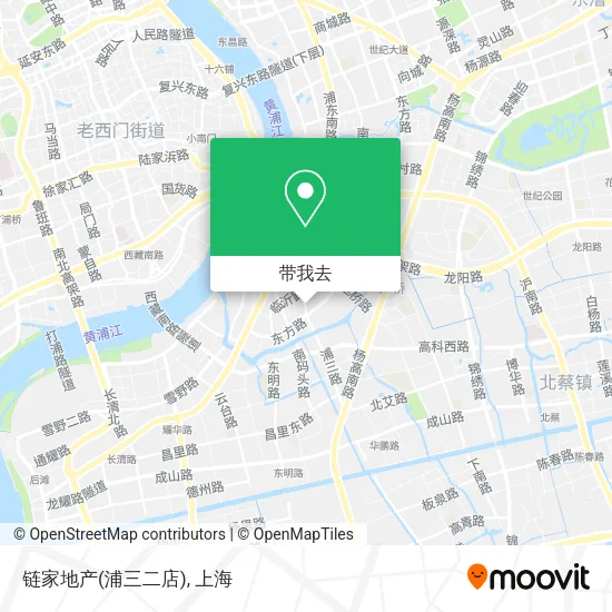 链家地产(浦三二店)地图