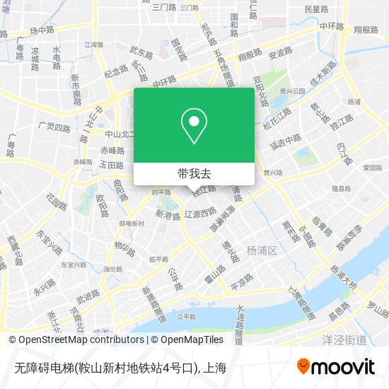 无障碍电梯(鞍山新村地铁站4号口)地图