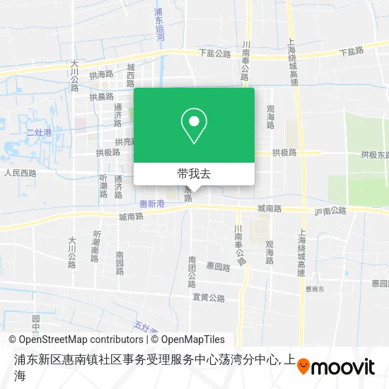 浦东新区惠南镇社区事务受理服务中心荡湾分中心地图