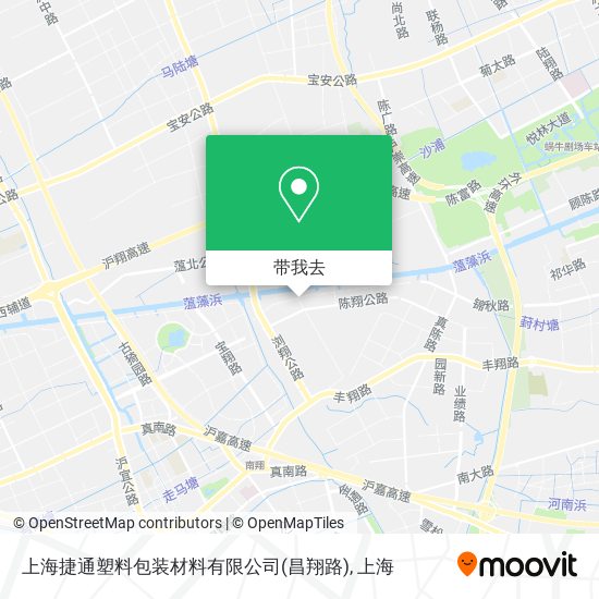 上海捷通塑料包装材料有限公司(昌翔路)地图