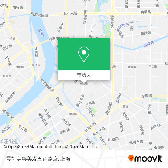 震轩美容美发五莲路店地图