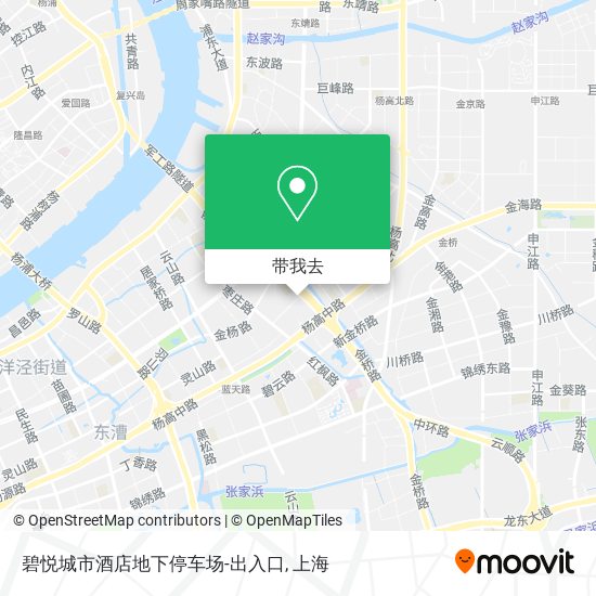 碧悦城市酒店地下停车场-出入口地图