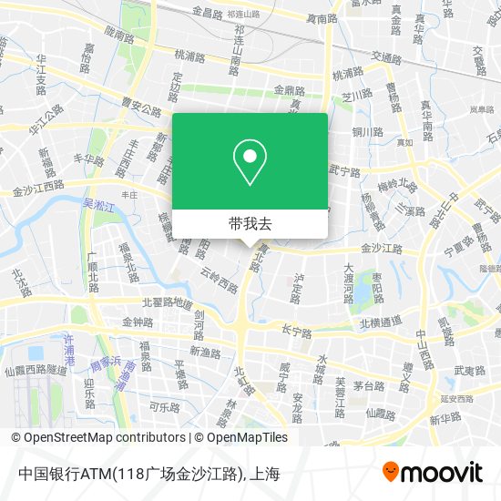 中国银行ATM(118广场金沙江路)地图