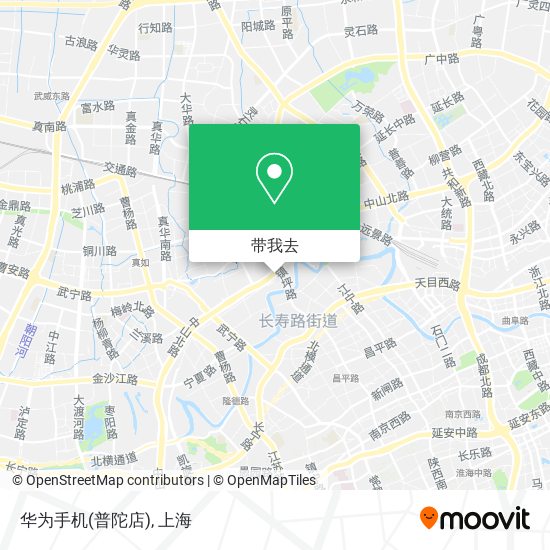 华为手机(普陀店)地图