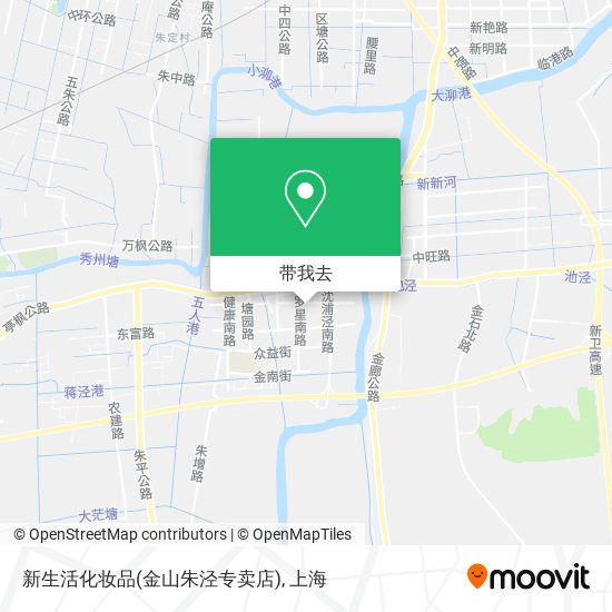 新生活化妆品(金山朱泾专卖店)地图