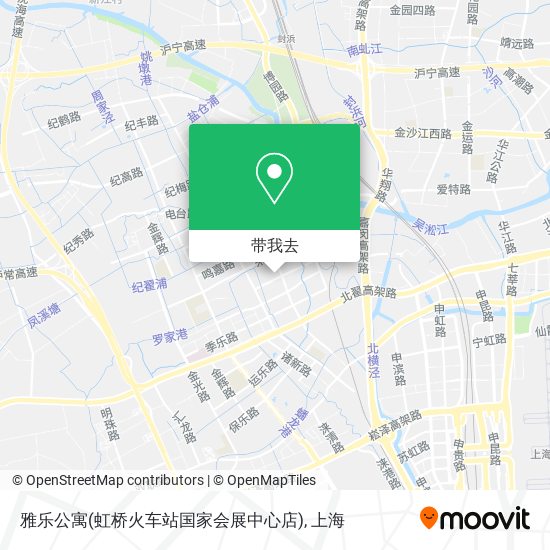 雅乐公寓(虹桥火车站国家会展中心店)地图