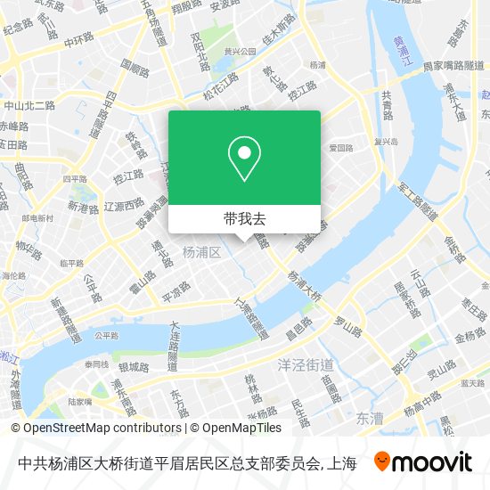 中共杨浦区大桥街道平眉居民区总支部委员会地图