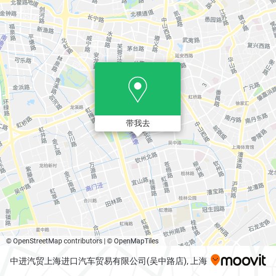 中进汽贸上海进口汽车贸易有限公司(吴中路店)地图