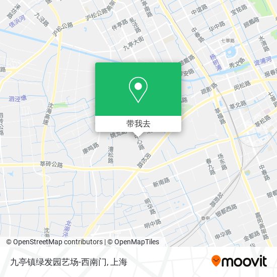 九亭镇绿发园艺场-西南门地图
