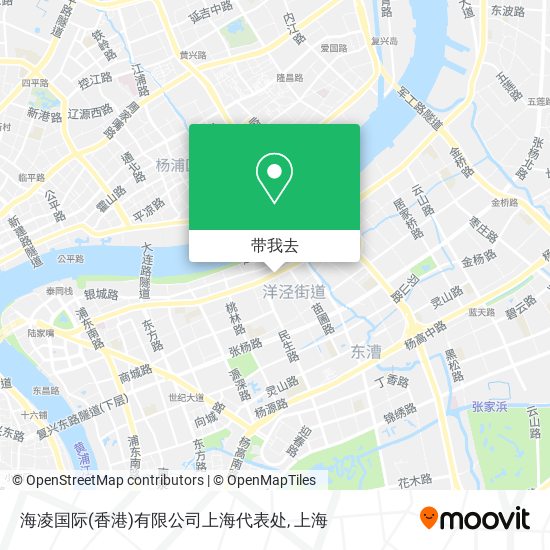 海凌国际(香港)有限公司上海代表处地图