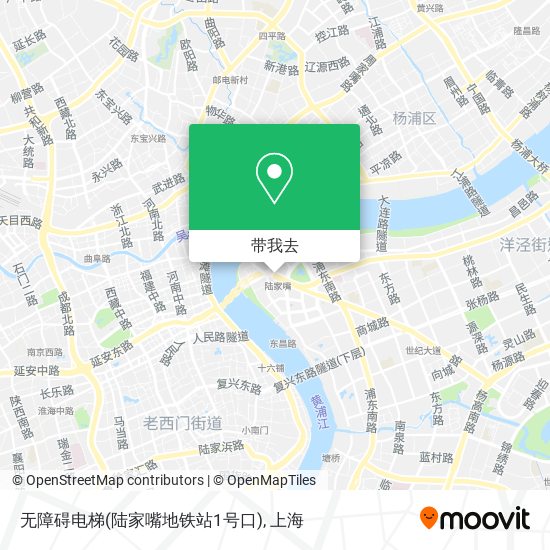 无障碍电梯(陆家嘴地铁站1号口)地图