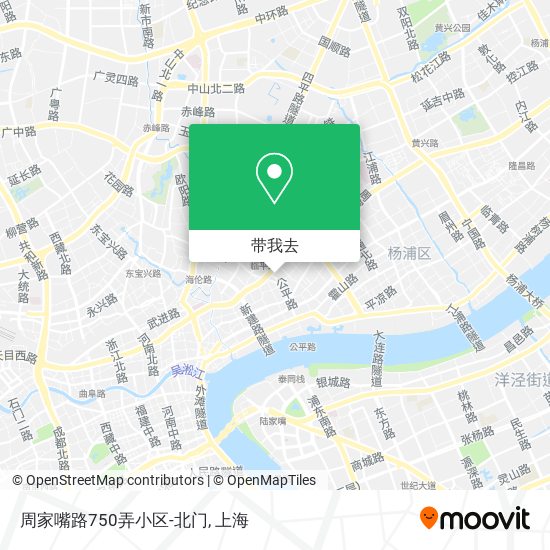 周家嘴路750弄小区-北门地图