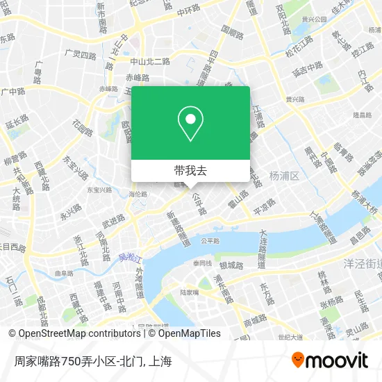 周家嘴路750弄小区-北门地图
