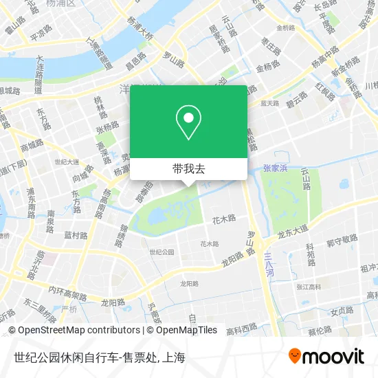 世纪公园休闲自行车-售票处地图