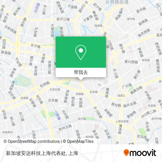 新加坡安达科技上海代表处地图