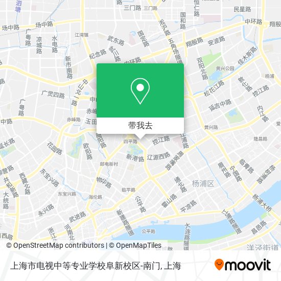 上海市电视中等专业学校阜新校区-南门地图