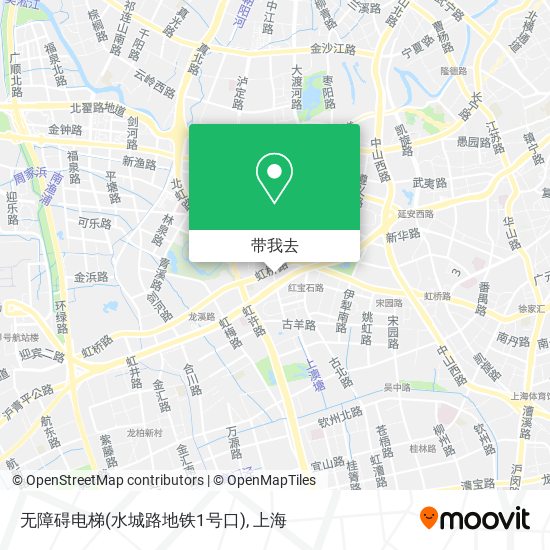 无障碍电梯(水城路地铁1号口)地图