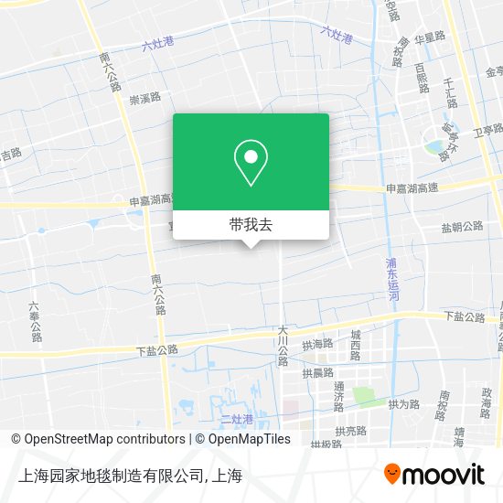 上海园家地毯制造有限公司地图