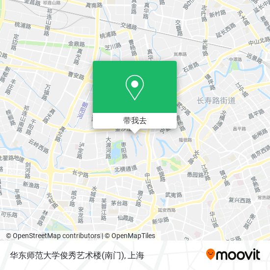 华东师范大学俊秀艺术楼(南门)地图