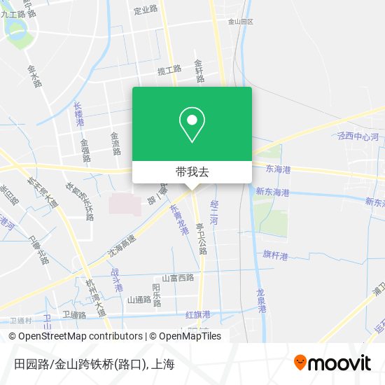 田园路/金山跨铁桥(路口)地图