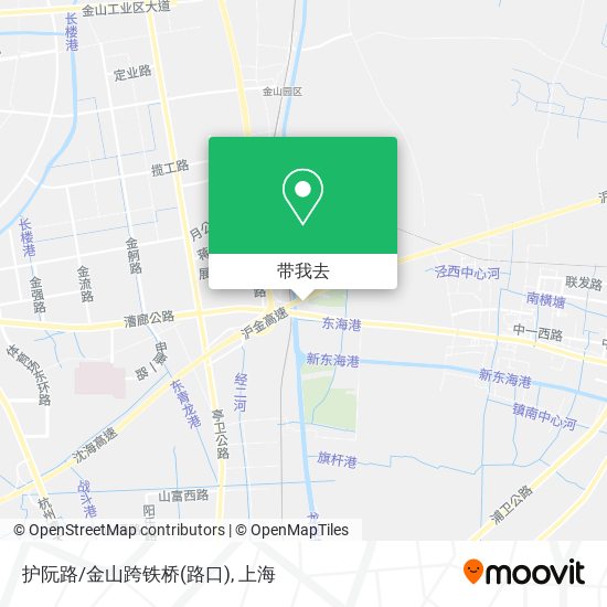 护阮路/金山跨铁桥(路口)地图