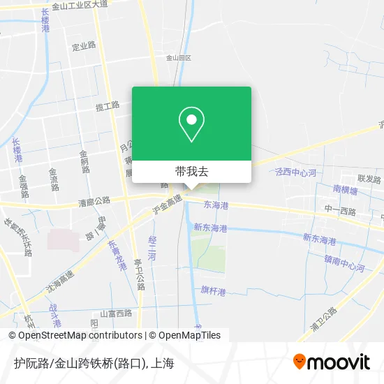 护阮路/金山跨铁桥(路口)地图