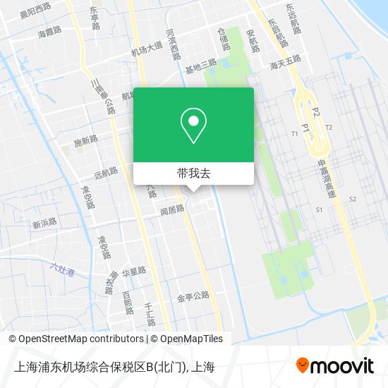 上海浦东机场综合保税区B(北门)地图