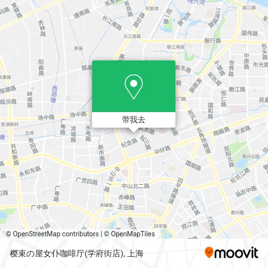 樱束の屋女仆咖啡厅(学府街店)地图