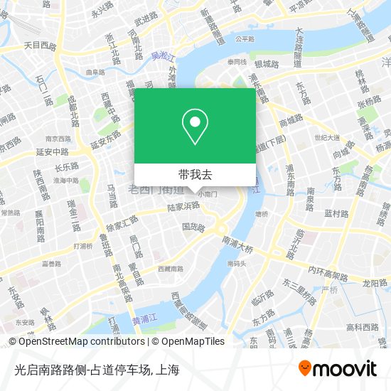光启南路路侧-占道停车场地图