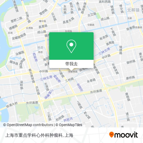 上海市重点学科心外科肿瘤科地图