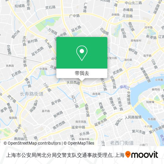 上海市公安局闸北分局交警支队交通事故受理点地图