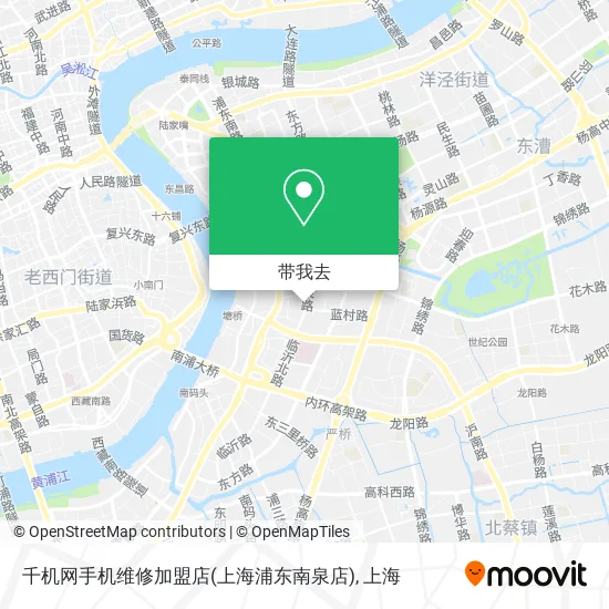 千机网手机维修加盟店(上海浦东南泉店)地图