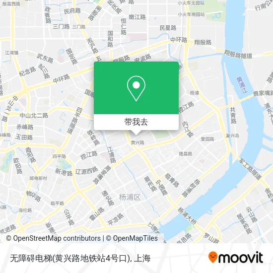 无障碍电梯(黄兴路地铁站4号口)地图