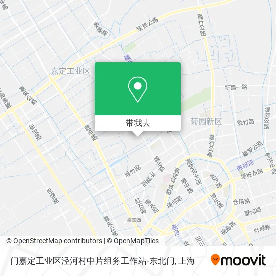 门嘉定工业区泾河村中片组务工作站-东北门地图