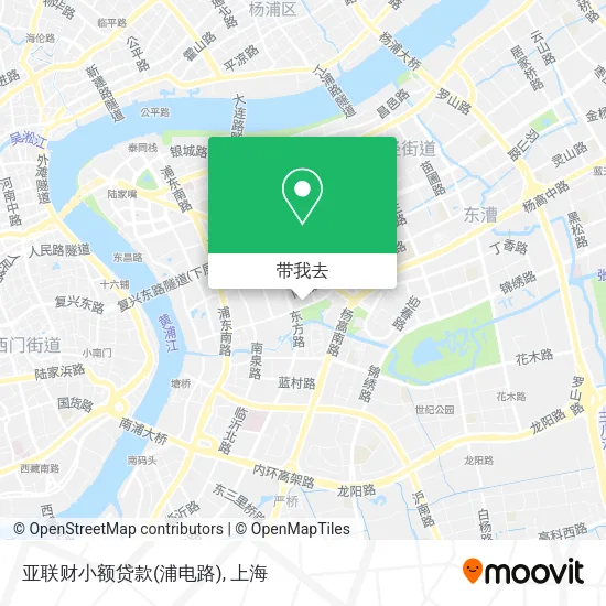 亚联财小额贷款(浦电路)地图