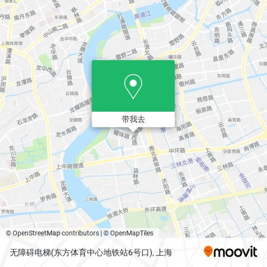 无障碍电梯(东方体育中心地铁站6号口)地图