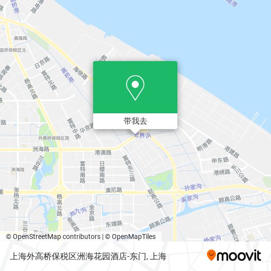 上海外高桥保税区洲海花园酒店-东门地图