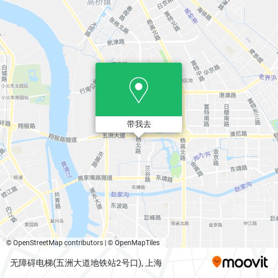 无障碍电梯(五洲大道地铁站2号口)地图
